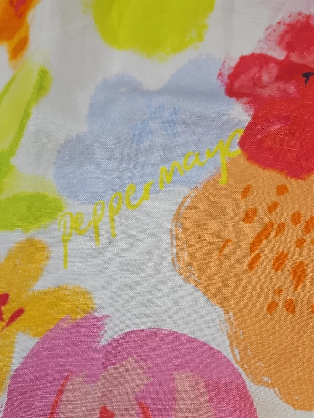 Peppermayo Skyscrapers Linen Mini Dress In Blurred Blossom, NWT, Size 6